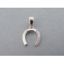 Strieborný prívesok kotva zirkóny VIS102 925/1000 1,02g