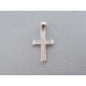 Strieborný prívesok krížik zirkóny VIS087 925/1000 0,87g