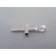 Strieborný prívesok krížik zirkóny VIS087 925/1000 0,87g