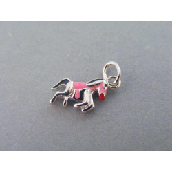 Strieborný detský prívesok koník ružový VIS108 925/1000 1,08g