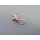 Strieborný detský prívesok koník ružový VIS108 925/1000 1,08g