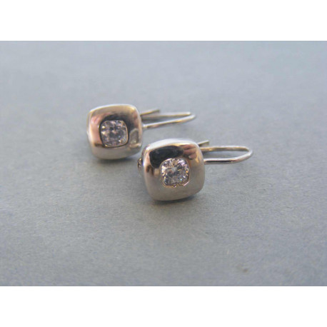 Strieborné dámske náušnice kocky zirkón DAS192 925/1000 1,92g