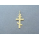 Zlatý prívesok krížik pravoslávny žlté zlato DI045Z 14 karátov 585/1000 0,45g