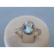 Strieborný dámsky prsteň modrý zirkón DPS54282 925/1000 2,82g