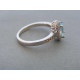 Strieborný dámsky prsteň modrý zirkón DPS54282 925/1000 2,82g