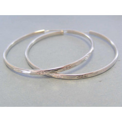 Dámske strieborné náušnice kruhy DAS617 925/1000 6,17 g