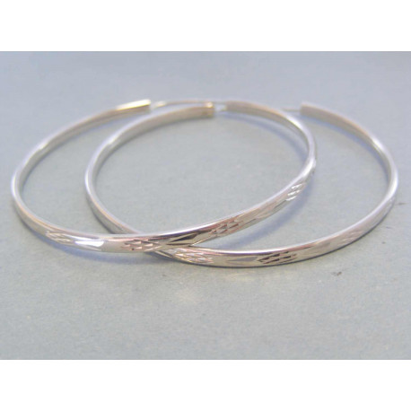 Dámske strieborné náušnice kruhy DAS617 925/1000 6,17 g