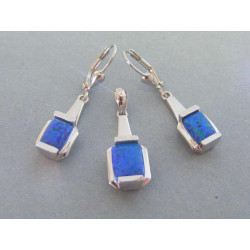 Dámska strieborná súprava opál DSS709 925/1000