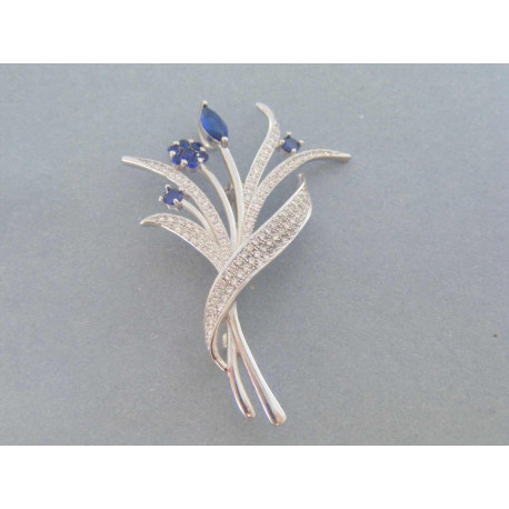 Strieborná brošňa zirkóny DB716 925/1000 7,16g