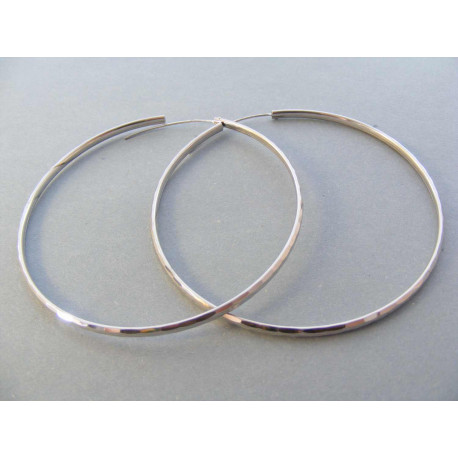 Dámske strieborné naušnice kruhy vzorované DAS870 925/1000 8,70 g