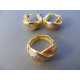 Zlatá dámska súprava prsteň, naušnice DS59832V viacfarebné zlato 14 karátov 585/1000 8.32 g
