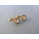 Zlaté dámske naušnice zirkóny DA317Z žlté zlato 14 karátov 585/1000 3,17 g