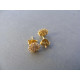 Zlaté naušnice napichovačky dámske zirkóny DA132Z žlté zlato 14 karátov 585/1000 1,32 g
