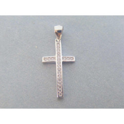 Strieborný prívesok Križ zirkóny VIS116 925/1000 1,16 g