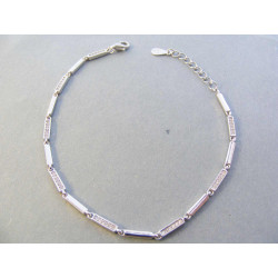 Zaujímavý strieborný náramok dámsky zirkóny DNS21398 925/1000 3,98 g