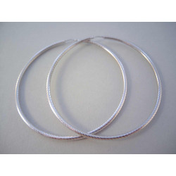 Strieborné dámske naušnice kruhy zaujímavý vzor VAS749 925/1000 7,49 g