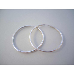 Dámske strieborné naušnice kruhy hladké VAS530 925/1000 5,30 g