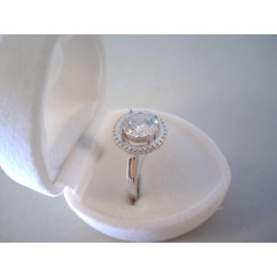 Krásny dámsky strieborný prsteň prírodný kameň zirkón DPS57364 925/1000 3,64 g