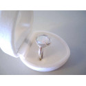 Strieborný dámsky prsteň biely Opál zirkóny DPS57227 925/1000 2,27 g