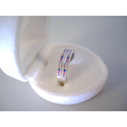 Dámsky strieborný prsteň farebné zirkóny DPS54243 925/1000 2,43 g