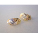 Zlaté dámske naušnice vzorované viacfarebné zlato DA180V 14 karátov 585/1000 1,80 g
