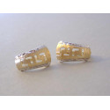 Zlaté dámske naušnice vzorované DA143V viacfarebné zlato 14 karátov 585/1000 1,43 g
