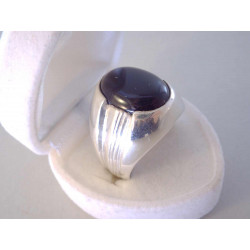 Pánsky strieborný prsteň čierny ONYX VPS63962 925/1000 9,62 g