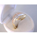 Dámsky zlatý prsteň zaujímavý vzhľad viacfarebné zlato,zirkóny VP64274V 14 karátov 585/1000 2,74 g