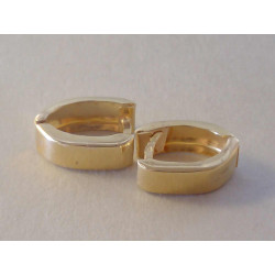 Dámske zlaté naušnice hladký povrch žlté zlato VA238Z 14 karátov 585/1000 2,38 g
