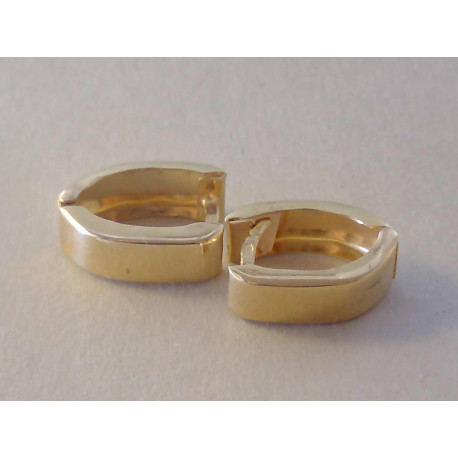 Dámske zlaté naušnice hladký povrch žlté zlato VA238Z 14 karátov 585/1000 2,38 g
