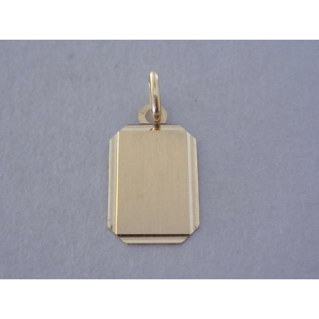 Zlatý prívesok Platnička hladký povrch DI070Z žlté zlato 14 karátov 585/1000 0,70 g