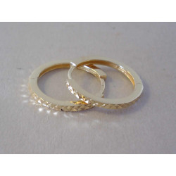 Zlaté dámske naušnice vzorované kruhy VA283Z žlté zlato 14 karátov 585/1000 2,83 g