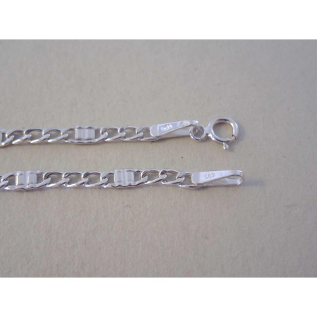 Zlatá pánska retiazka vzor FIGARO biele zlato DR45283B 14 karátov 585/1000 2,83 g