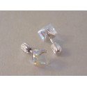 Strieborné dámske naušnice šrubovačky Swarovski kryštál  DAS174 925/1000 1,74 g