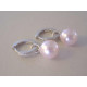 Strieborné naušnice kruhy s perličkou ,kamienky Swarovski DAS613 925/1000 6,13