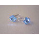 Strieborné naušnice modrý kvet zirkón DAS233 925/1000 2.33 g