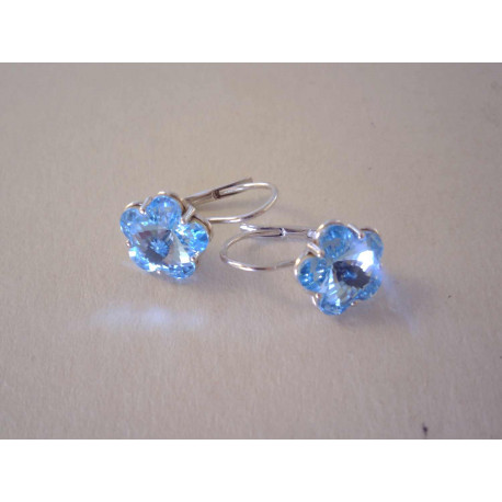 Strieborné naušnice modrý kvet zirkón DAS233 925/1000 2.33 g