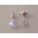 Strieborné dámske šrubovacie naušnice Srdiečka, zirkóny VAS179 925/1000 1,79 g