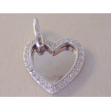 Dámsky strieborný prívesok dvojité Srdiečka, zirkóny VIS286 925/1000 2,86 g