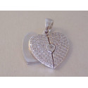 Zaujímavý prívesok dvojité otváracie Srdiečka, zirkóny VIS475 925/1000 4,75 g