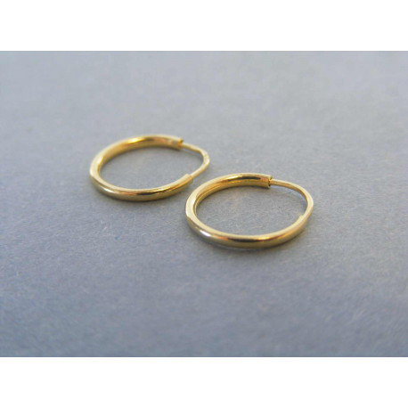 Jednoduché dámske naušnice kruhy VA055Z žlté zlato 14 karátov 585/1000 0,55 g