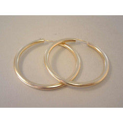 Zlaté dámske naušnice kruhy žlté zlato DA213Z 14 karátov 585/1000 2,13 g