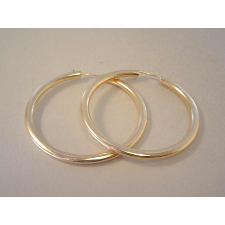 Zlaté dámske naušnice kruhy žlté zlato DA213Z 14 karátov 585/1000 2,13 g