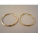 Zlaté dámske naušnice hladké duté kruhy DA264Z 14 karátov 585/1000 2,64 g