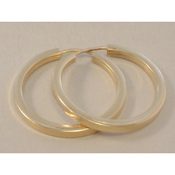 Zlaté dámske naušnice hladké kruhy VA236Z žlté zlato 14 karátov 585/1000 2,36 g