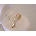 Zlatý dámsky prsteň ruženec žlté zlato farebný zirkón DP65424Z 14 karátov 585/1000 4,24 g