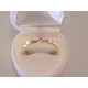 Zlatý dámsky prsteň ruženec žlté zlato farebný zirkón DP65424Z 14 karátov 585/1000 4,24 g