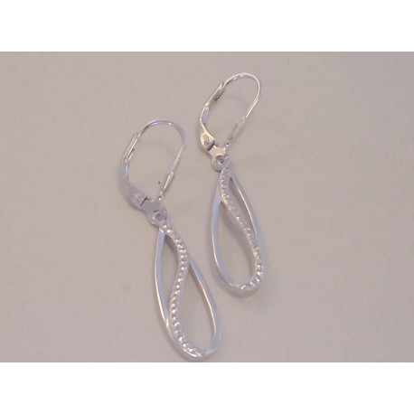 Strieborné dámske visiace naušnice zirkón DAS241 925/1000 2,41 g