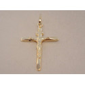 Zlatý Prívesok Ježiš na kríži UNISEX VI090Z žlté zlato 14 karátov 585/1000 0,90 g
