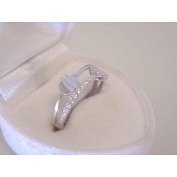 Dámsky zaujímavý strieborný prsteň ródium ,zirkóny VPS54144 925/1000 1,44 g